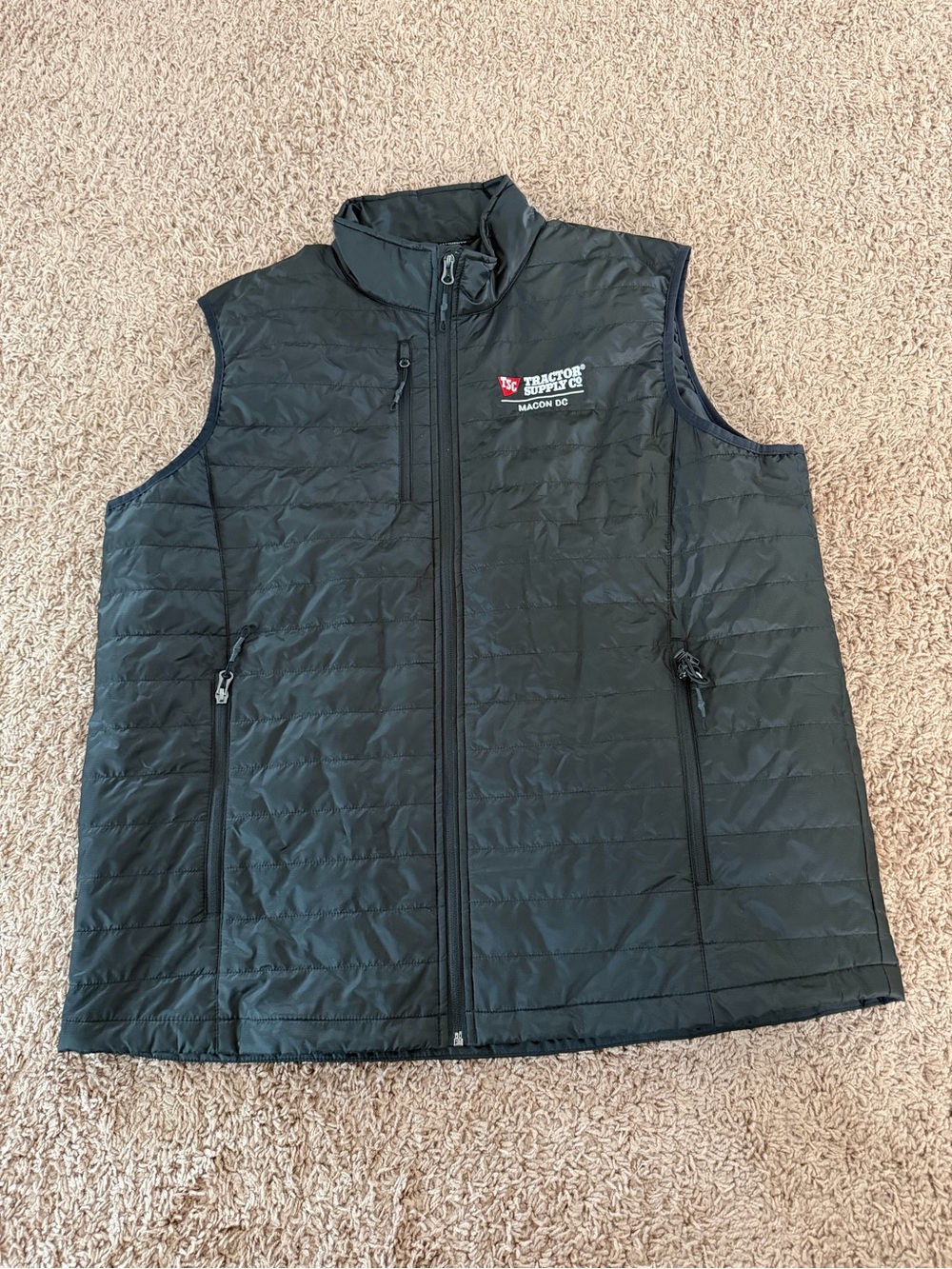 Tractor Supply Co. Men's Black Quilted Vest 2XL